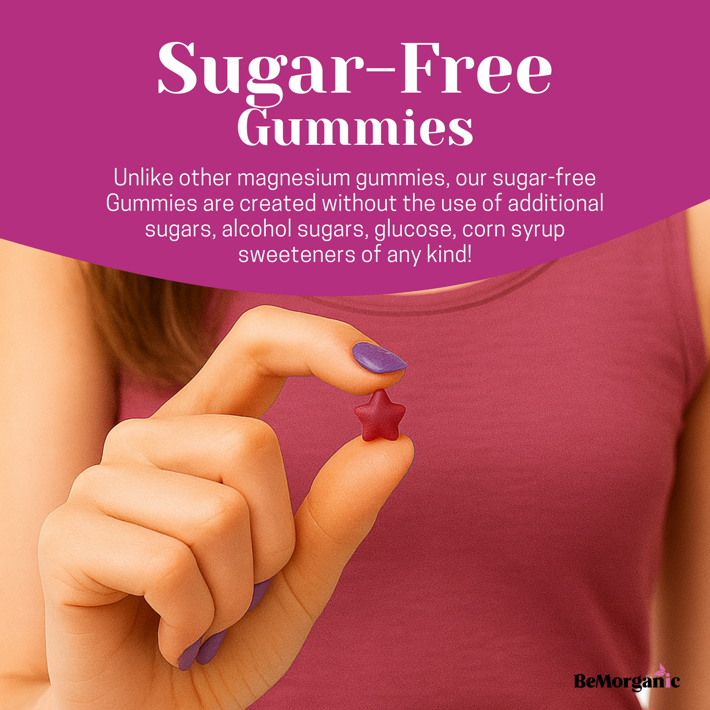 healthy magnesium gummies held in hand