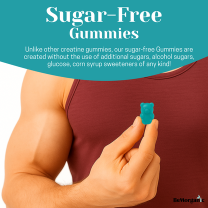 Premium Creatine Gummies  5000mg Muscle Building Supplement | BeMorganic